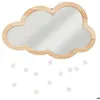 Image de Miroir nuage en bois 40x36cm - Atmosphera Créateur dintérieur