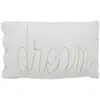 Image de Coussin Rectangulaire Lili En Gaze De Coton 50x30cm Blanc - Atmosphera