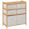 Image de Etagère en bambou 6 rangements 66x33x78.5 cm