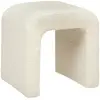 Image de Pouf Sevi En Bouclette 41x35cm Blanc - Atmosphera