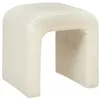 Image de Pouf Sevi en bouclette 41x35cm blanc - Atmosphera Créateur dintérieur