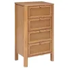 Image de Chiffonier Tiria en placage frêne 4 tiroirs 55x38cm - Atmosphera Créateur dintérieur