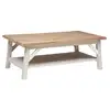 Image de Table basse olbia en acacia 120x70cm blanc OLBIA