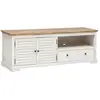Image de Meuble Tv Olbia En Métal Acacia 140x40cm Blanc - Atmosphera
