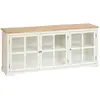 Image de Buffet 3 Portes En Verre Olbia 180x80cm Blanc - Atmosphera