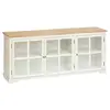 Image de Buffet 3 portes en verre olbia 180x80cm blanc OLBIA
