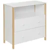 Image de Commode Kima en bois 85x40cm blanc - Atmosphera Créateur dintérieur