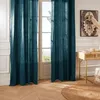 Image de Rideau Jamana en coton 130x260cm bleu pétrole - Atmosphera Créateur dintérieur