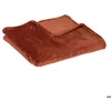 Image de Plaid Ollis 125x150cm rose terracotta - Atmosphera Créateur dintérieur