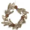 Image de Couronne Pommes De Pin 40cm Or - Atmosphera