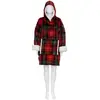 Image de Plaid Hoodie 85x118cm Rouge Imprimé Tartan - Atmosphera