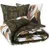 Image de Parure De Lit Imprimée Arik En Coton 260x240cm Vert Kaki - Atmosphera
