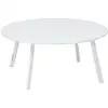 Image de Table D''appoint De Jardin Ronde Saona Blanc En Acier D90cm - Hespéride