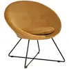 Image de Fauteuil Evan En Velours Jaune Ocre - Atmosphera