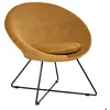 Image de Fauteuil Evan en velours jaune ocre - Atmosphera Créateur dintérieur