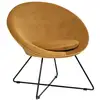 Image de Fauteuil evan en velours jaune ocre EVAN