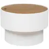 Image de Table basse enola en placage frêne d55cm blanc ENOLA