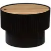 Image de Table Basse Enola En Placage Frêne D55cm Noir - Atmosphera