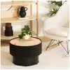 Image de Table basse enola en placage frêne d55cm noir ENOLA