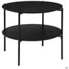 Image de Table basse ronde Kemi en placage noyer & métal D632cm noir - Atmosphera createur dinterieur