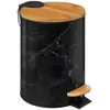 Image de Poubelle Soft Close Métal 3l Lea Noir Effet Marbre - 5five