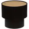 Image de Table à café enola en placage frêne d38,5cm noir ENOLA