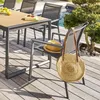 Image de Fauteuil de jardin empilable Essentia anthracite & graphite en aluminium traité en epoxy - Hespéride