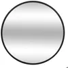 Image de Miroir mural rond ALICE - Diamètre 38cm - Structure en métal noir - Atmosphera Décorateur dintérieur