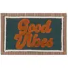 Image de Tapis En Coton Vintage 60x90cm Bleu Canard - Atmosphera