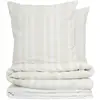 Image de Parure De Lit Isao Coton Blanc/jaune 260x240cm - Atmosphera Createur D'interieur