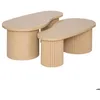 Image de Lot de 2 tables basses Soleya L95/995cm beige - Atmosphera Créateur dintérieur