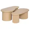 Image de Lot de 2 tables basses soleya l9599,5cm beige SOLEYA