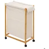 Image de Panier à linge roulette 52L beige - 5 five simply smart