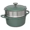 Image de Cuiseur vapeur d24cm fonte d aluminium vert BASIC