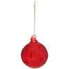 Image de Boule De Noël En Verre 80mm Strie Rouge - Atmosphera Créateur D'intérieur
