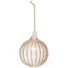 Image de Boule De Noël En Verre 80mm Strie Marron - Atmosphera Créateur D'intérieur