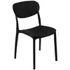 Image de Chaise empilable plastique noir plasta PLASTA