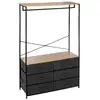 Image de Dressing penderie 6 tiroirs tissa gris foncé 5five