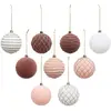 Image de Lot De 9 Boules De Noël Pailletées Roses D. 80 Mm - Feeric Lights & Christmas