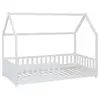 Image de Lit cabane enfant bosco blanc 90x190cm BOSCO
