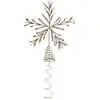 Image de Cimier Métal Flocon Champagne 31cm - Atmosphera Créateur D'intérieur