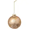 Image de Bdn Verre 80mm Fleur Neige Or - Feeric Lights & Christmas