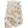 Image de Lot de 6 Boîtes Déco Perle de Rose 48cm Multicolore