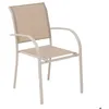 Image de Fauteuil de jardin empilable PIAZZA alumium époxy argile - Hespéride