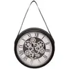 Image de Horloge Avec Lanière Peter D40cm Noir Et Blanc - Atmosphera