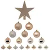 Image de Kit De 18 Boules De Noël Beige - Atmosphera Créateur D'intérieur