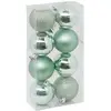 Image de Boule De Noël Plastique 70mm X8 Vert Amande - Atmosphera Créateur D'intérieur