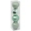 Image de Boule De Noël Plastique 80mm X4 Vert Amande - Atmosphera Créateur D'intérieur