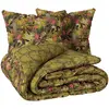 Image de Parure De Lit Imprimée Tropical Boudoir 240x220cm Vert Kaki - Atmosphera