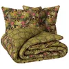 Image de Parure de lit imprimée Tropical boudoir 240x220cm vert kaki - Atmosphera Créateur dintérieur